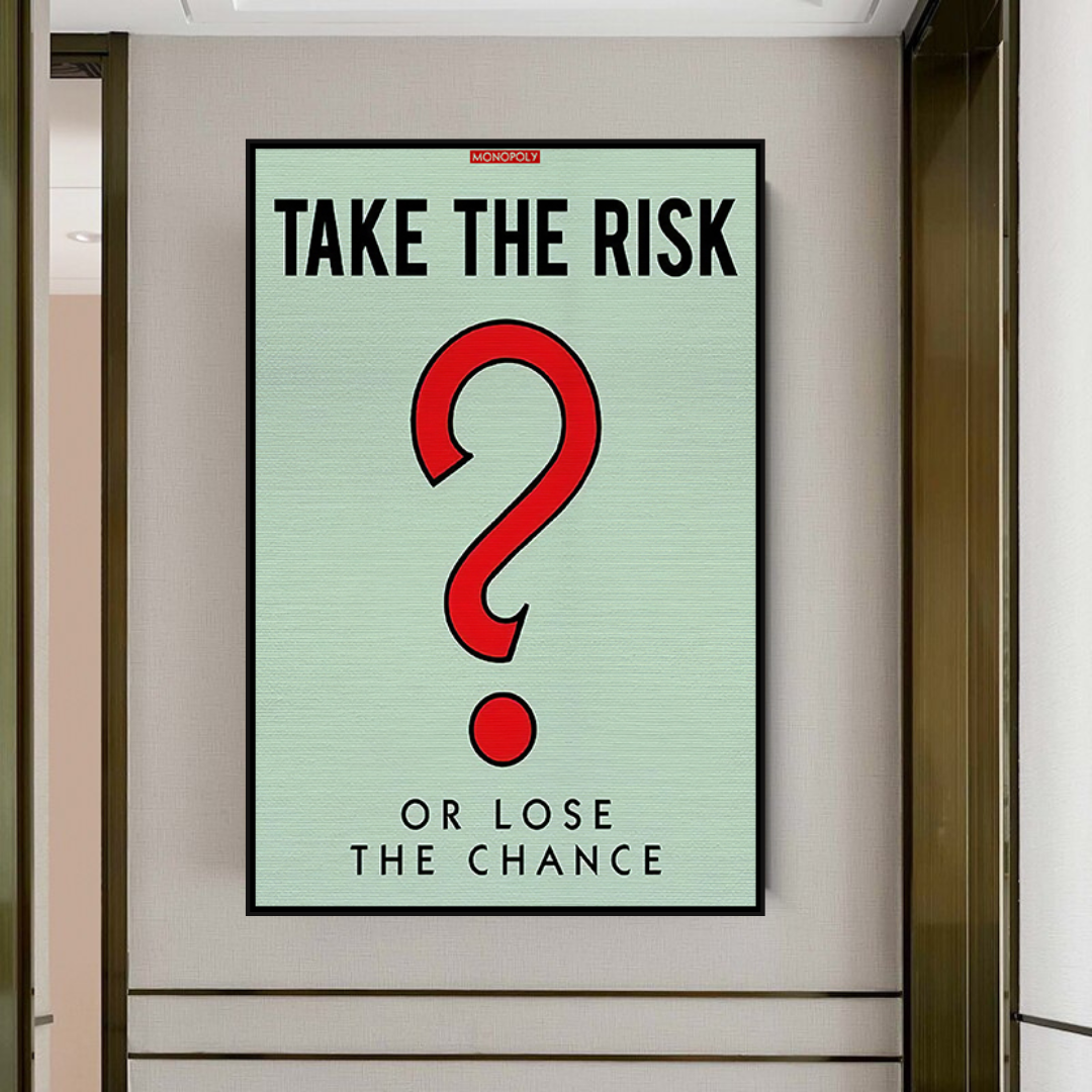 ChandeliersDecor.com-Monopoly Wall Poster-Alec Monopoly Take the Risk Canvas Wall Art