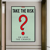 ChandeliersDecor.com-Monopoly Wall Poster-Alec Monopoly Take the Risk Canvas Wall Art