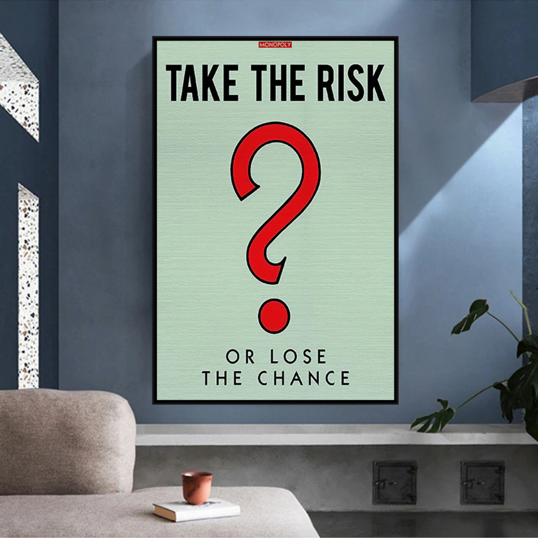 ChandeliersDecor.com-Monopoly Wall Poster-Alec Monopoly Take the Risk Canvas Wall Art