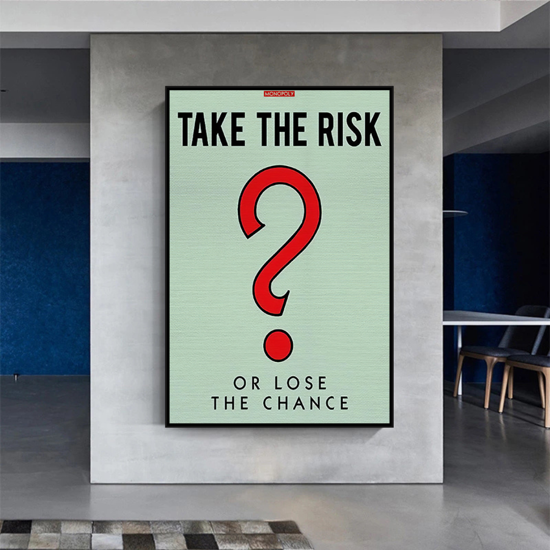 ChandeliersDecor.com-Monopoly Wall Poster-Alec Monopoly Take the Risk Canvas Wall Art