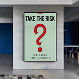 ChandeliersDecor.com-Monopoly Wall Poster-Alec Monopoly Take the Risk Canvas Wall Art