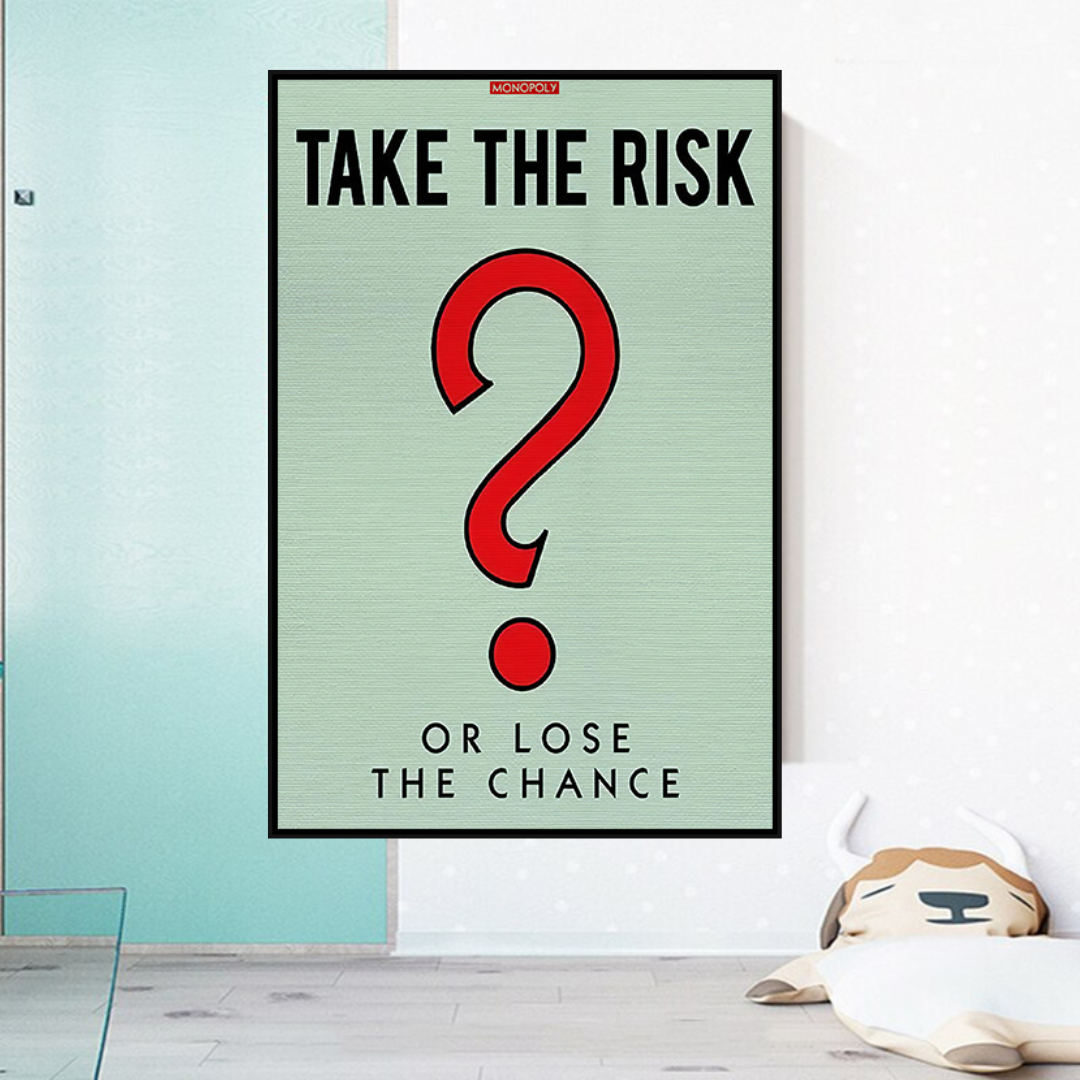 ChandeliersDecor.com-Monopoly Wall Poster-Alec Monopoly Take the Risk Canvas Wall Art