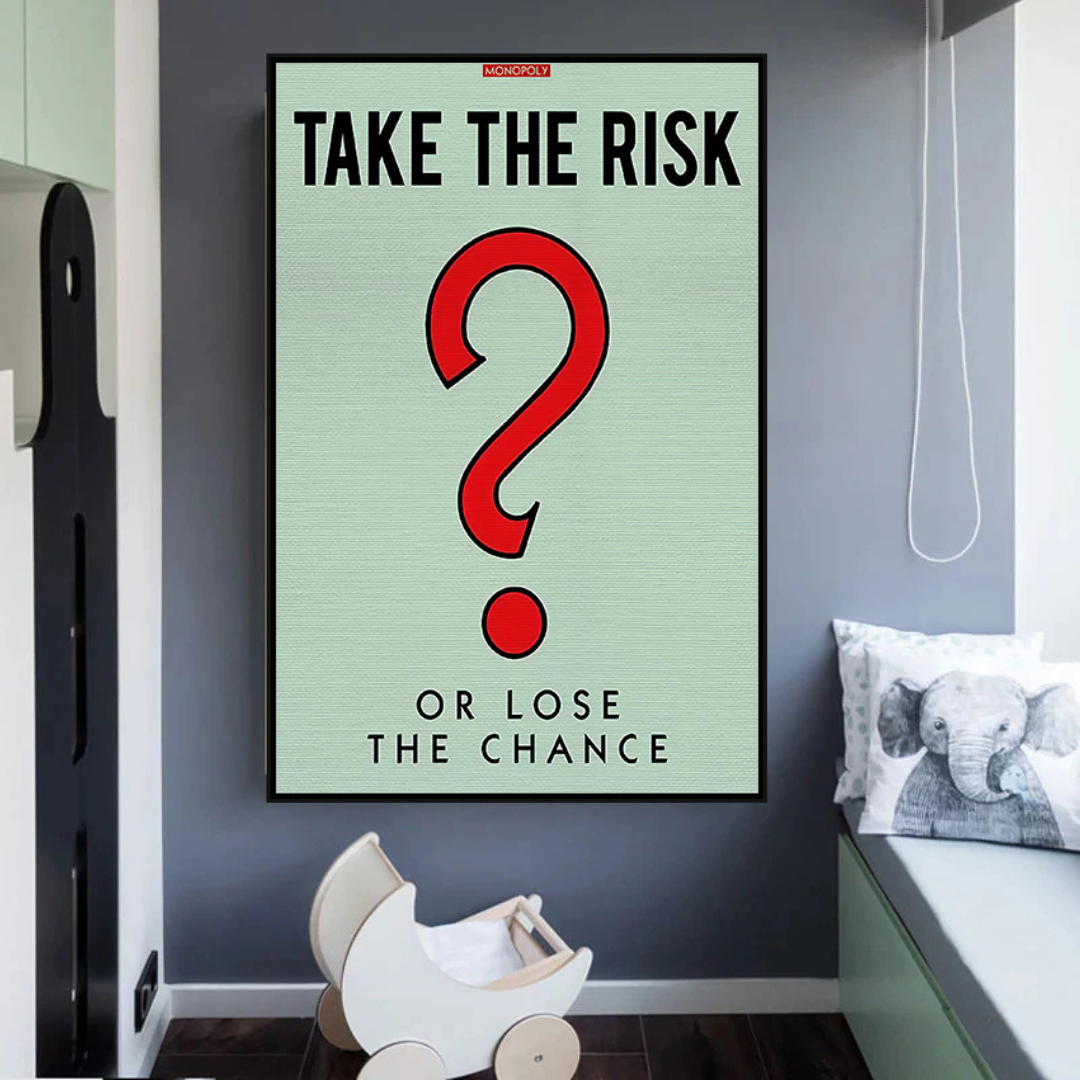 ChandeliersDecor.com-Monopoly Wall Poster-Alec Monopoly Take the Risk Canvas Wall Art