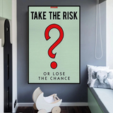 ChandeliersDecor.com-Monopoly Wall Poster-Alec Monopoly Take the Risk Canvas Wall Art
