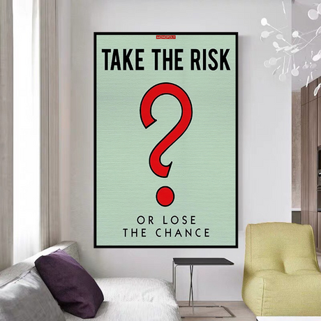 ChandeliersDecor.com-Monopoly Wall Poster-Alec Monopoly Take the Risk Canvas Wall Art