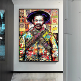 ChandeliersDecor.com-Godfather Wall Art-Alec Pancho Villa Mexican General Pop Canvas Wall Art