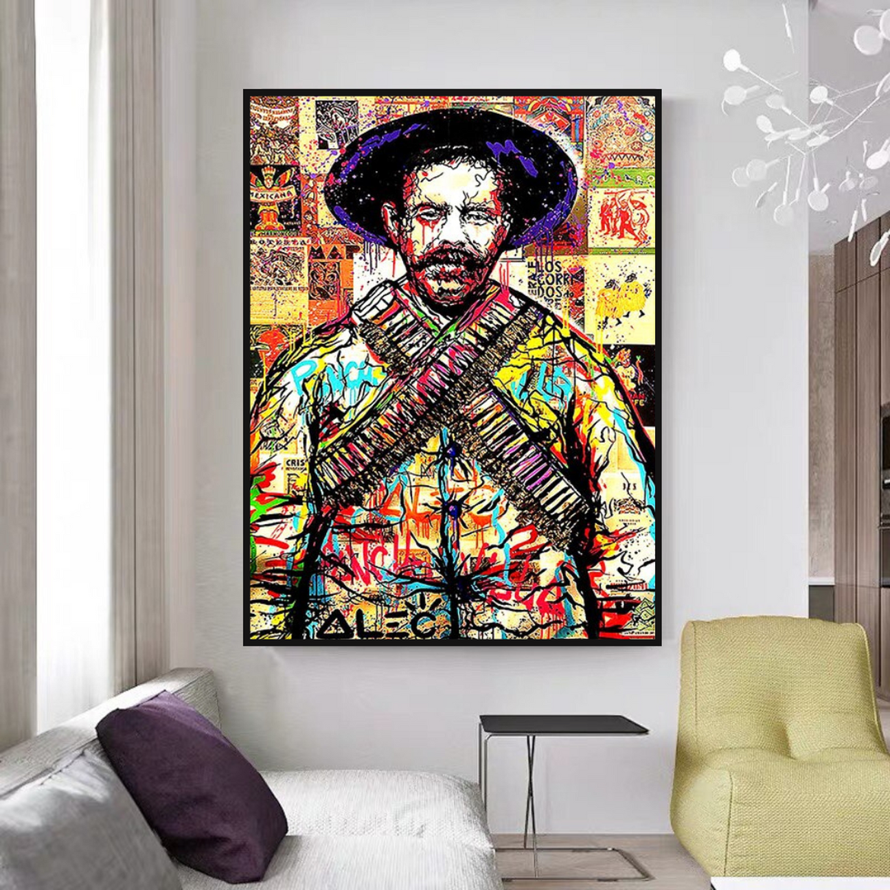 ChandeliersDecor.com-Godfather Wall Art-Alec Pancho Villa Mexican General Pop Canvas Wall Art