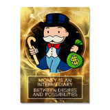 ChandeliersDecor.com-Monopoly Wall Poster-Alex Monopoly Money Man Rich Man - Monopoly Art Prints