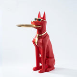 ChandeliersDecor.com-Supreme Sculptures-Alsatian Dog Tray Decoration Statue: Exquisite Home Décor