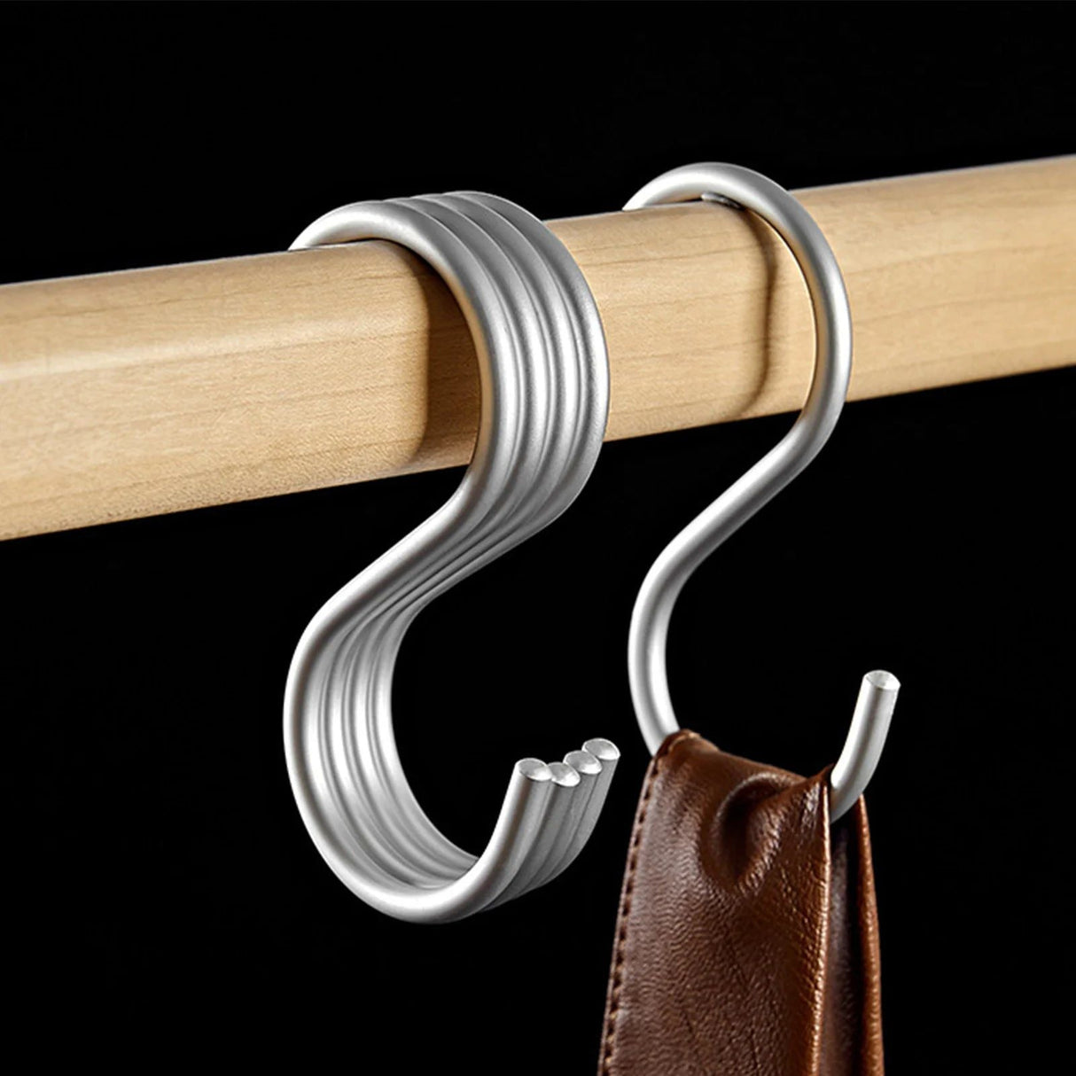 ChandeliersDecor.com-Drying Racks & Hangers-Aluminum Alloy 5pcs S-Shape Hooks Hangers