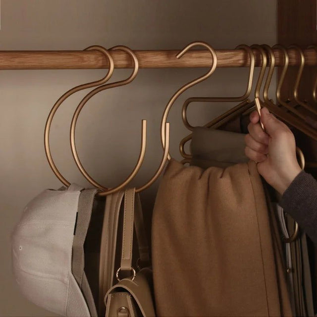 ChandeliersDecor.com-Drying Racks & Hangers-Aluminum Alloy 5pcs S-Shape Hooks Hangers