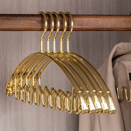 ChandeliersDecor.com-Drying Racks & Hangers-Aluminum Alloy Wave Shaped 5pcs Clothes Hanger