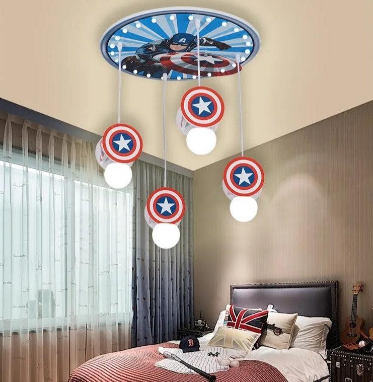 ChandeliersDecor.com-Kids Room Nursery Lighting-American Captain Ceiling Light for Boys Room