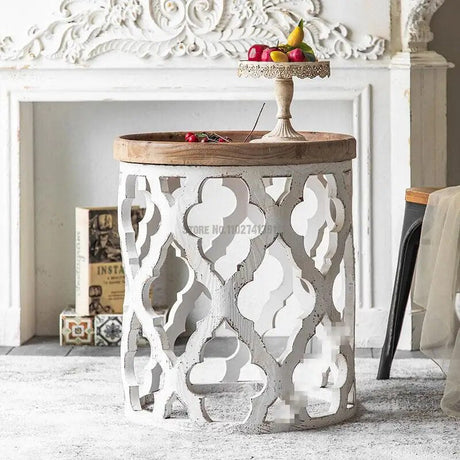 ChandeliersDecor.com-Coffee Tables-American Retro Solid Oak Wood Coffee Table Set
