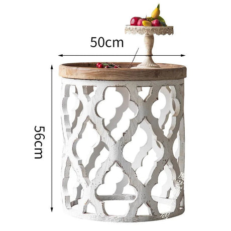 ChandeliersDecor.com-Coffee Tables-American Retro Solid Oak Wood Coffee Table Set