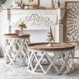 ChandeliersDecor.com-Coffee Tables-American Retro Solid Oak Wood Coffee Table Set
