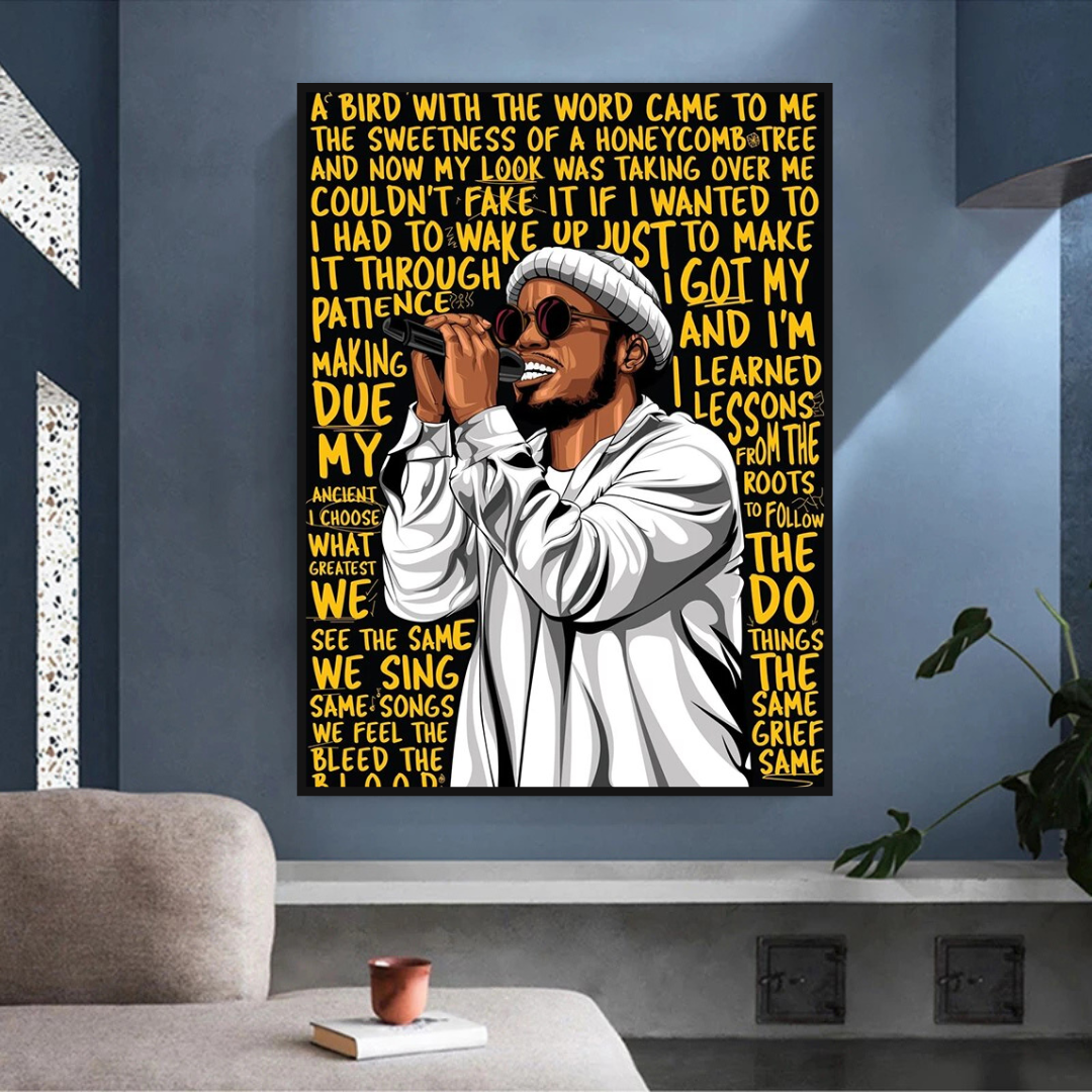 ChandeliersDecor.com-Wall Posters-Anderson Paak Singer Rapper Canvas Wall Art
