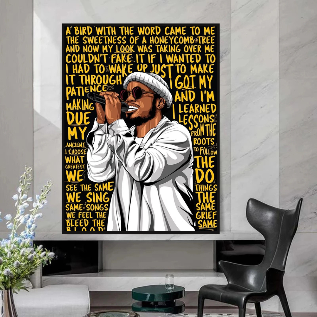 ChandeliersDecor.com-Wall Posters-Anderson Paak Singer Rapper Canvas Wall Art