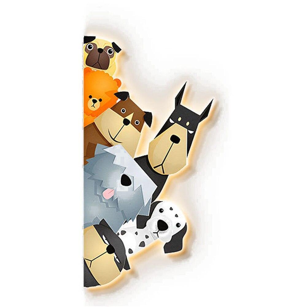 ChandeliersDecor.com-Kids Room Nursery Lighting-Animal Murals Led Wall Lamp With Plug Wire For Kids Room