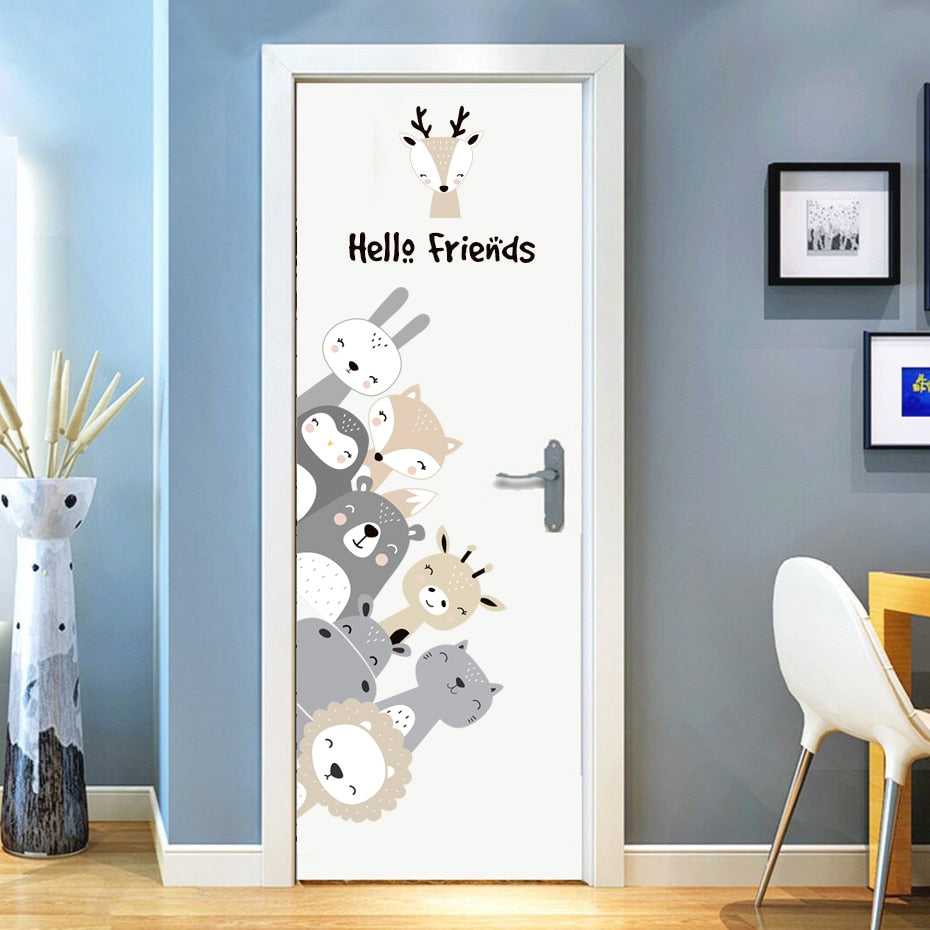 ChandeliersDecor.com-Home Decor Decals-Animals and Stars Wall Decal - Perfect for Kids Room