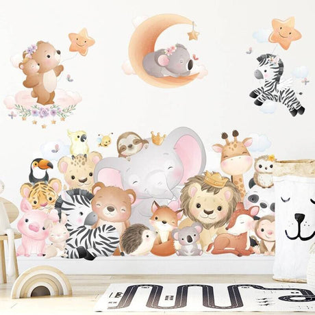 ChandeliersDecor.com-Home Decor Decals-Animals Party Wall Sticker for Kids room | Gift for kids