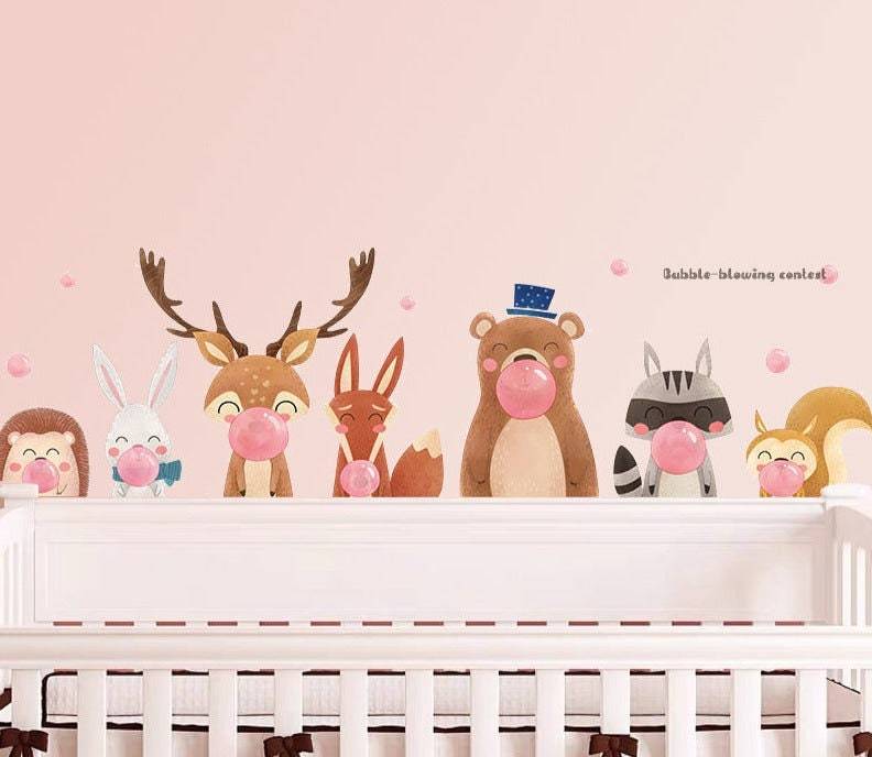 ChandeliersDecor.com-Home Decor Decals-Animals Wall Sticker For Kids Room | Cute Animals Wall Decal
