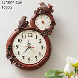 ChandeliersDecor.com-Wall Clocks-Antique Decor Wall Clock with Thermometer for Temperature