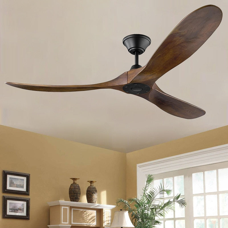 ChandeliersDecor.com-Ceiling Fans-Antique Wooden Blades Large Fan: Elegance Meets Functionality