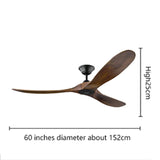 ChandeliersDecor.com-Ceiling Fans-Antique Wooden Blades Large Fan: Elegance Meets Functionality