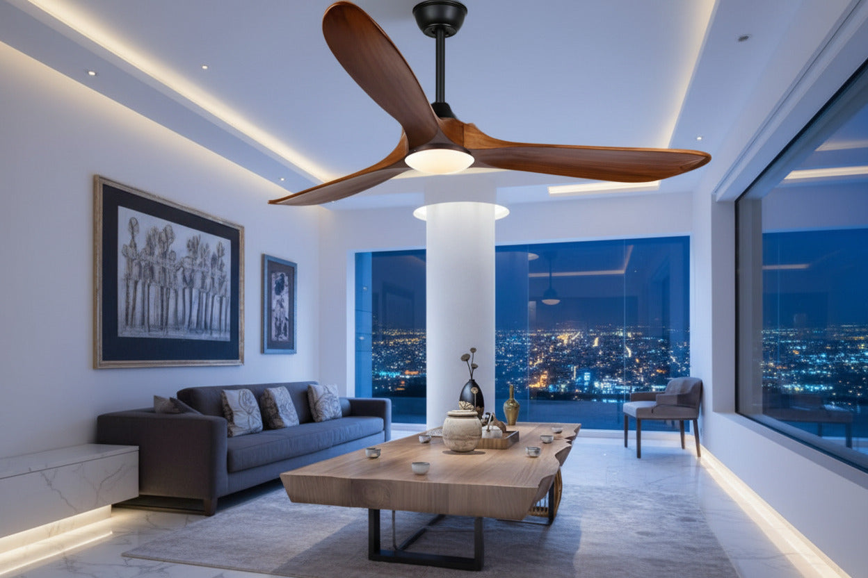Antique Wooden Blades Large Fan: Elegance Meets Functionality-ChandeliersDecor.com