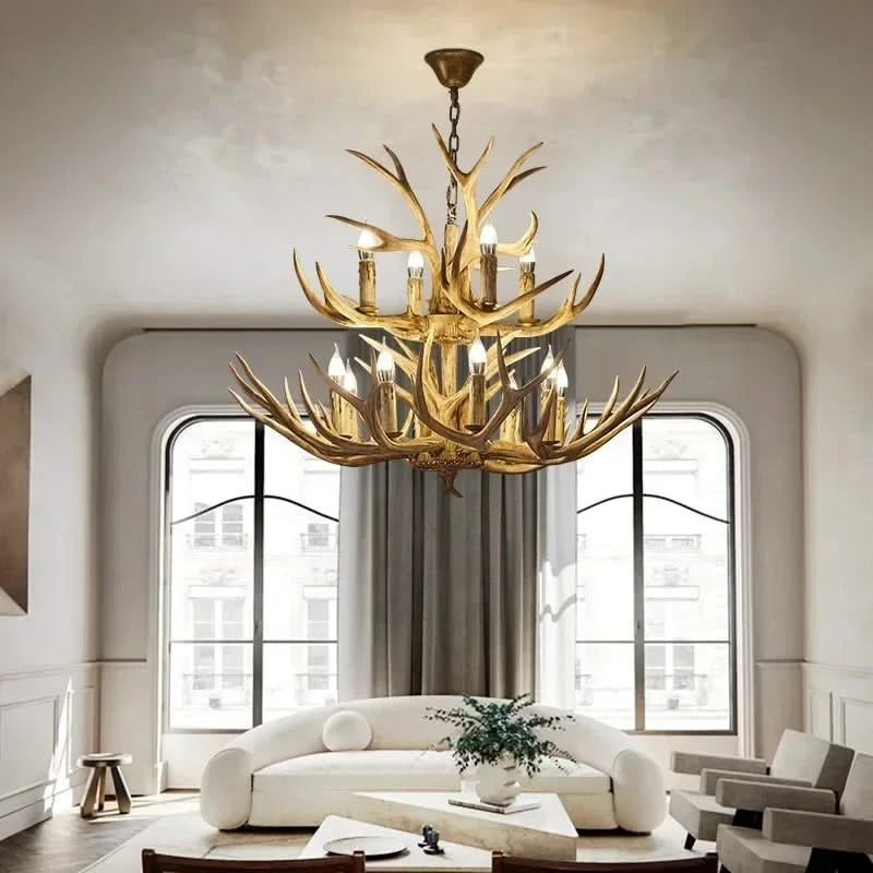 Antler Chandelier Lighting - Cottage Look-ChandeliersDecor.com