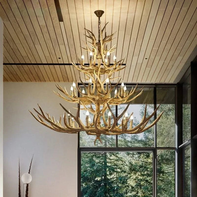 Antler Chandelier Lighting - Cottage Look-ChandeliersDecor.com
