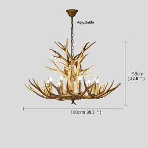 ChandeliersDecor.com-Chandeliers-Antler Chandelier Lighting - Cottage Look