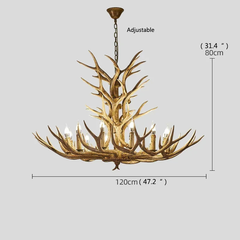 ChandeliersDecor.com-Chandeliers-Antler Chandelier Lighting - Cottage Look