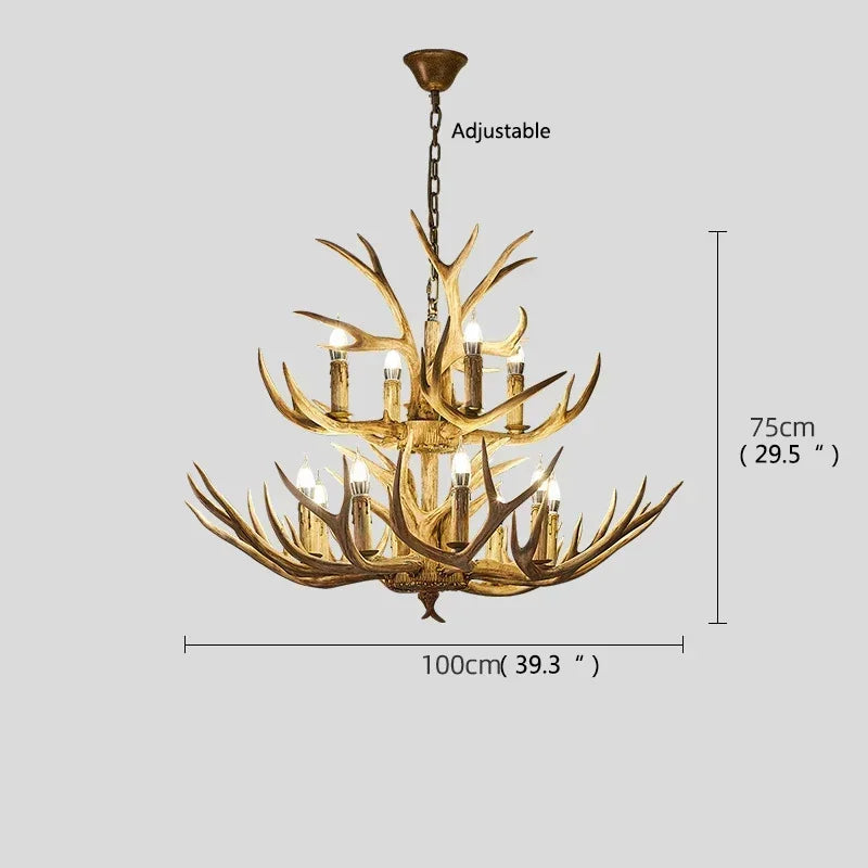 ChandeliersDecor.com-Chandeliers-Antler Chandelier Lighting - Cottage Look