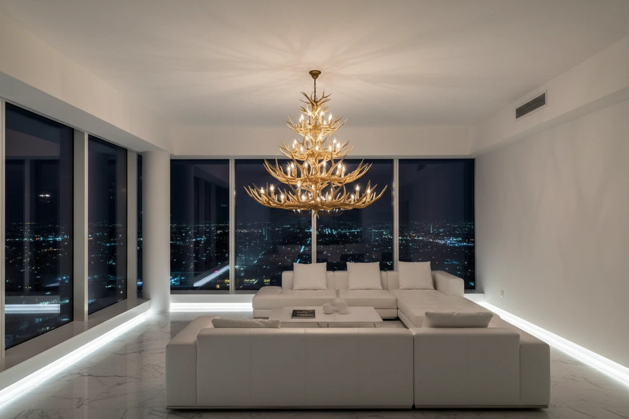 Antler Chandelier Lighting - Cottage Look-ChandeliersDecor.com