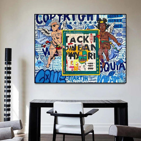 ChandeliersDecor.com-Banksy Wall Poster-Aqua Angel - Banksy Poster, Unveiling Water-based Art