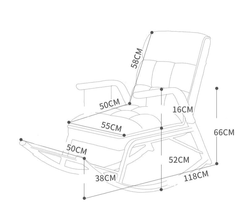 ChandeliersDecor.com-Sofa Chairs and Stools-Arm Rest Modern Vintage Merged Rocking Chair