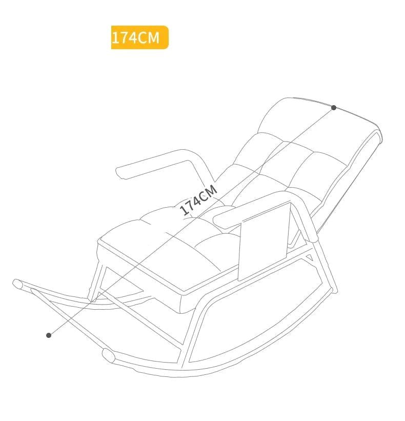 ChandeliersDecor.com-Sofa Chairs and Stools-Arm Rest Modern Vintage Merged Rocking Chair
