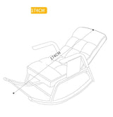 ChandeliersDecor.com-Sofa Chairs and Stools-Arm Rest Modern Vintage Merged Rocking Chair