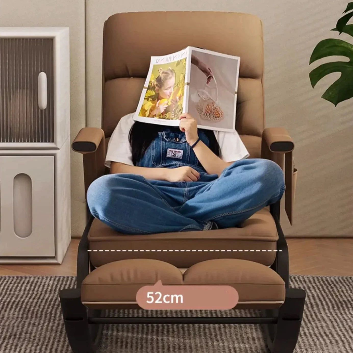 ChandeliersDecor.com-Sofa Chairs and Stools-Arm Rest Modern Vintage Merged Rocking Chair