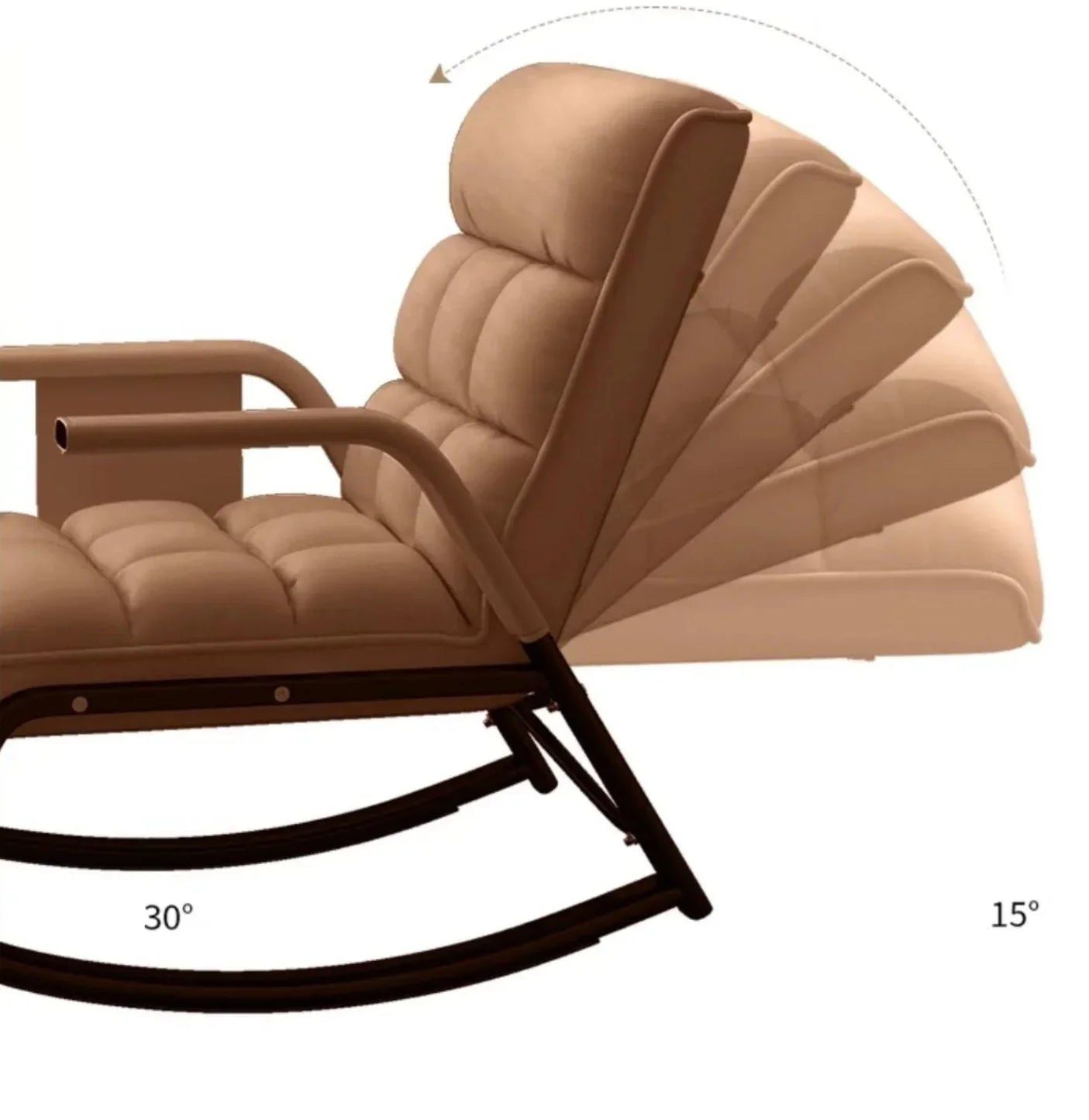 ChandeliersDecor.com-Sofa Chairs and Stools-Arm Rest Modern Vintage Merged Rocking Chair