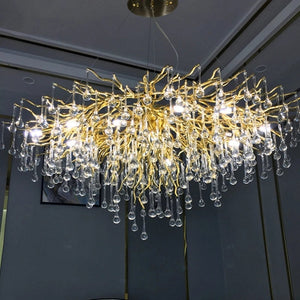 ChandeliersDecor.com-Kitchen Island-Artpad Rectangular Crystal Chandelier