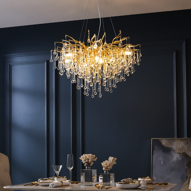 ChandeliersDecor.com-Kitchen Island-Artpad Rectangular Crystal Chandelier