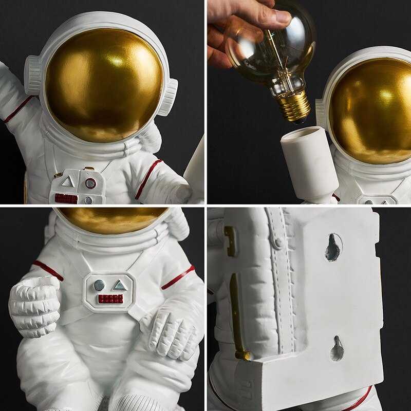 ChandeliersDecor.com-Kids Room Nursery Lighting-Astronaut Model Night Light Resin Bedside Table Lamp