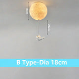 ChandeliersDecor.com-Kids Room Nursery Lighting-Astronaut Moon Ceiling Light for Kids Room