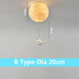 ChandeliersDecor.com-Kids Room Nursery Lighting-Astronaut Moon Ceiling Light for Kids Room