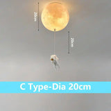 ChandeliersDecor.com-Kids Room Nursery Lighting-Astronaut Moon Ceiling Light for Kids Room