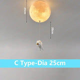 ChandeliersDecor.com-Kids Room Nursery Lighting-Astronaut Moon Ceiling Light for Kids Room