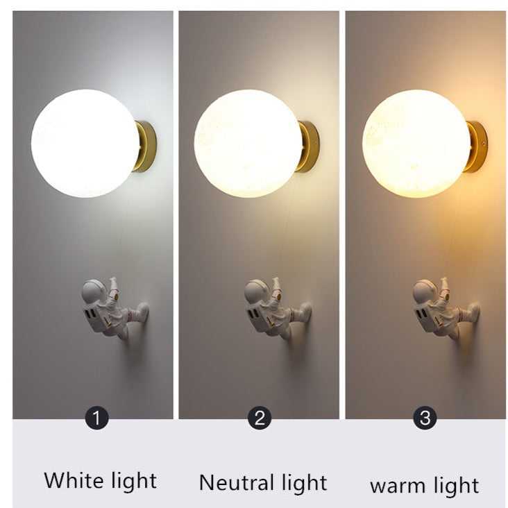 ChandeliersDecor.com-Kids Room Nursery Lighting-Astronaut on Moon Wall Lamp - Kids Room Lighting